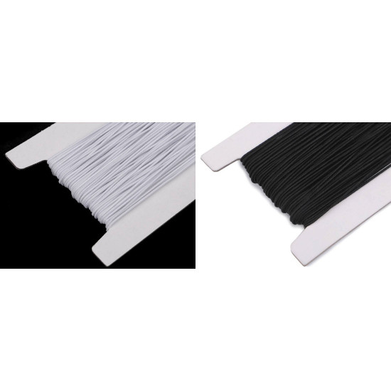Elastic rotund, ø1 mm - Alb (25 Metri)