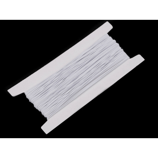 Elastic rotund, ø1 mm - Alb (25 Metri)