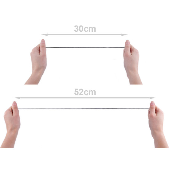 Elastic rotund, ø1 mm - Alb (25 Metri)