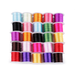 Fir elastic plat, mix culori, 1 mm - Mix (25 Bucăți)