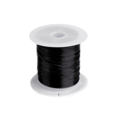 Fir elastic plat, 1 mm - Negru (1 Bucată)