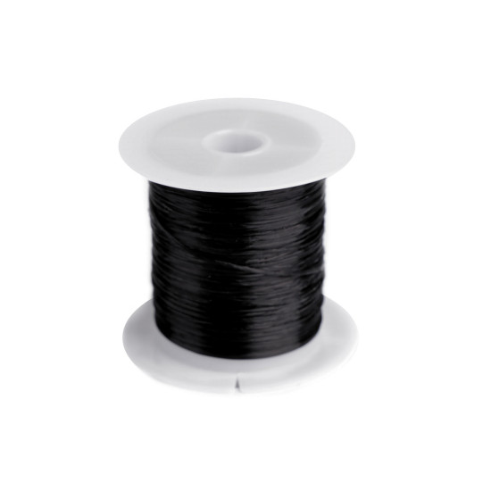Fir elastic plat, 1 mm - Negru (1 Bucată) Fir elastic plat, 1 mm - Negru (1 Bucată)