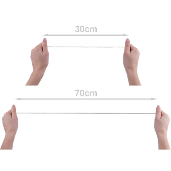 Elastic rotund, ø2 mm - Alb (300 Metri)