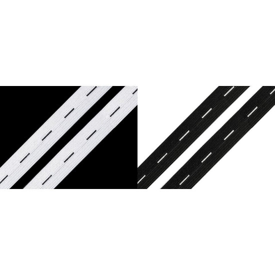 Elastic cu butoniere, lățime 20 mm - Alb (120 Metri) Elastic cu butoniere, lățime 20 mm - Alb (120 Metri)