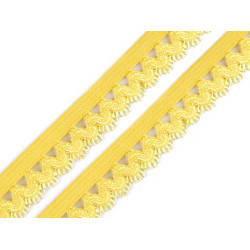 Elastic decorativ, lățime 15 mm - Galben (100 Metri)