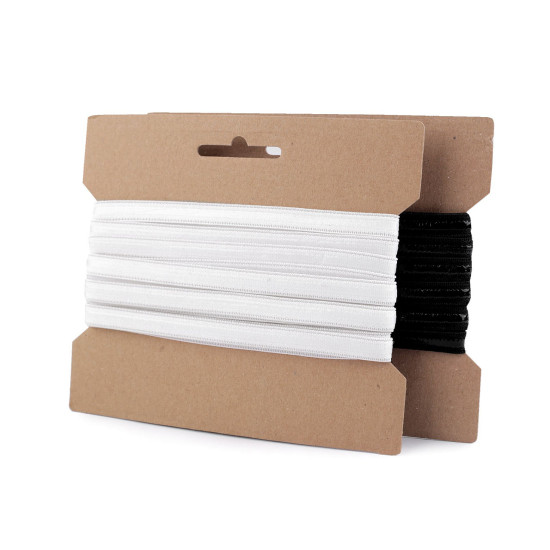 Elastic cu bandă siliconică, lățime 10 mm - Negru (20 Metri) Elastic cu bandă siliconică, lățime 10 mm - Negru (20 Metri)