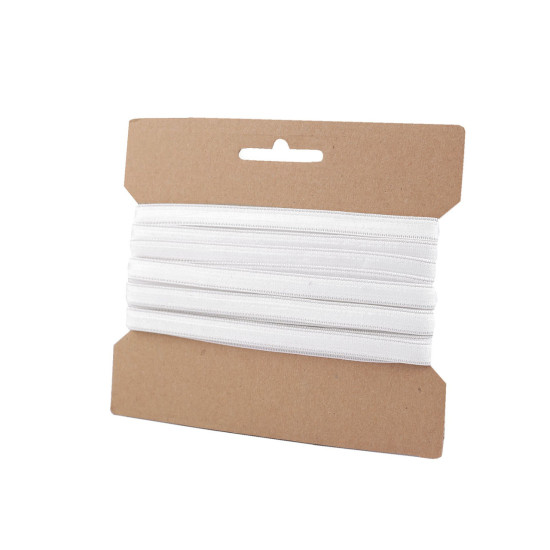 Elastic cu bandă siliconică, lățime 10 mm - Negru (20 Metri) Elastic cu bandă siliconică, lățime 10 mm - Negru (20 Metri)