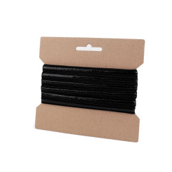 Elastic cu bandă siliconică, lățime 10 mm - Negru (20 Metri)