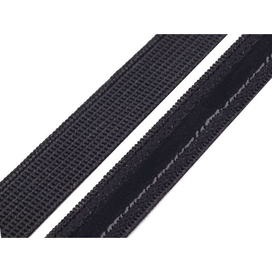 Elastic cu bandă siliconică, lățime 10 mm - Negru (20 Metri) Elastic cu bandă siliconică, lățime 10 mm - Negru (20 Metri)