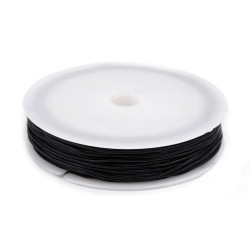Fir elastic rotund, ø0,8 mm - Negru (1 Bucată)