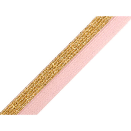 Elastic bias cu lurex, lățime 17 mm - Gri neutral (25 Metri) Elastic bias cu lurex, lățime 17 mm - Gri neutral (25 Metri)