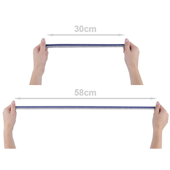 Elastic bias cu lurex, lățime 17 mm - Gri neutral (25 Metri) Elastic bias cu lurex, lățime 17 mm - Gri neutral (25 Metri)