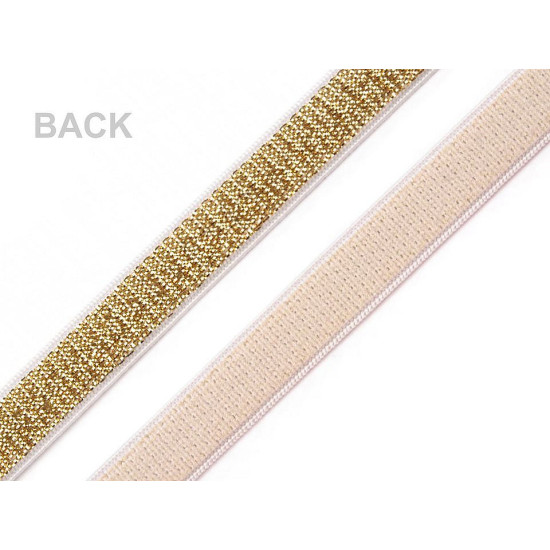 Elastic bretele sutien cu lurex, lățime 10 mm - Negru (1 Metru) Elastic bretele sutien cu lurex, lățime 10 mm - Negru (1 Metru)
