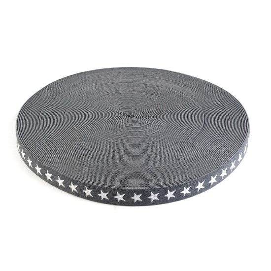 Elastic lat țesut, model steluțe, lățime 20 mm - Turcoaz (1 Metru) Elastic lat țesut, model steluțe, lățime 20 mm - Turcoaz (1 Metru)