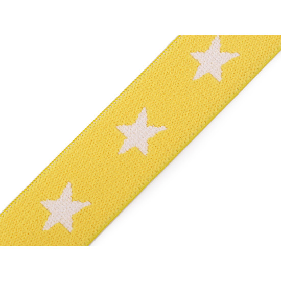 Elastic lat țesut, model steluțe, lățime 20 mm - Turcoaz (1 Metru) Elastic lat țesut, model steluțe, lățime 20 mm - Turcoaz (1 Metru)