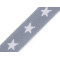 Gummiband breite 20 mm sterne - Hell-grau (1 Meter)