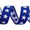 Cinta elástica estampada, ancho 20 mm estrellas - Azul marino (1 Metro)