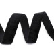Elastic catifelat, lățime 16 mm - Negru (1 Metru)