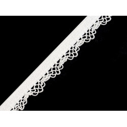 Elastic decorativ, lățime 12 mm - Alb (20 Metri)