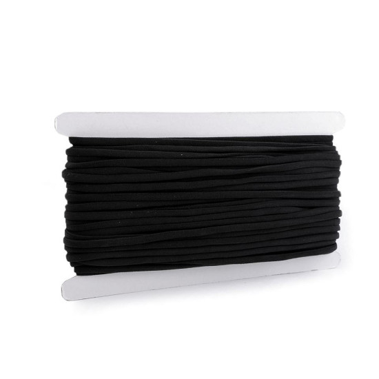 Elastic bretele sutien cu umplutură, 5 mm - Negru (1 Metru) Elastic bretele sutien cu umplutură, 5 mm - Negru (1 Metru)