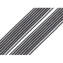 Bandă elastică pentru confecții, lățime 24 mm - Negru (100 Metri)