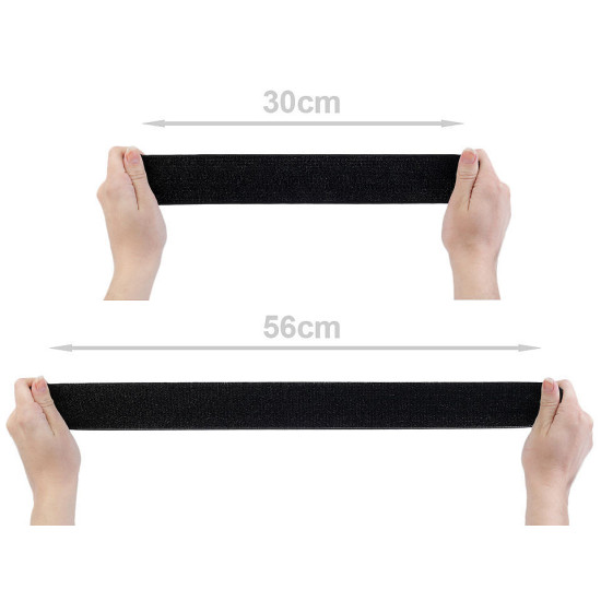 Elastic lat cu lurex, 48 mm - Negru (45 Metri) Elastic lat cu lurex, 48 mm - Negru (45 Metri)