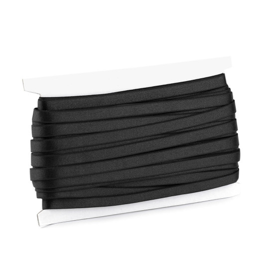 Elastic satinat / bretele sutien, lățime 10 mm - Negru (25 Metri) Elastic satinat / bretele sutien, lățime 10 mm - Negru (25 Metri)
