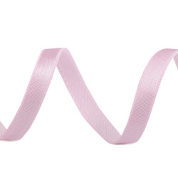 Elastic satinat / bretele sutien, lățime 10 mm - Roz foarte deschis (100 Metri)