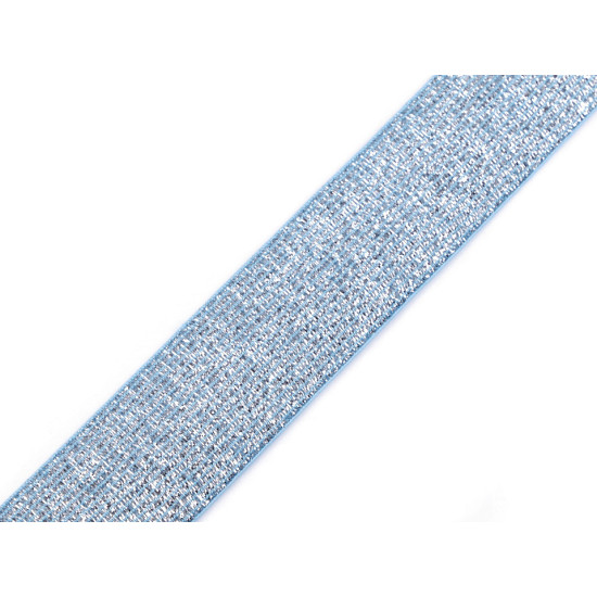 Elastic cu lurex, lățime 27 mm - Roz deschis (28 Metri) Elastic cu lurex, lățime 27 mm - Roz deschis (28 Metri)