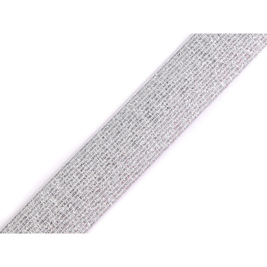 Elastic cu lurex, lățime 27 mm - Roz deschis (28 Metri) Elastic cu lurex, lățime 27 mm - Roz deschis (28 Metri)