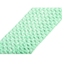 Bandă elastica croșetată tutu, lățime 7 cm - Verde mentă (1 Metru)