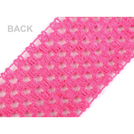 Bandă elastica croșetată tutu, lățime 7 cm - Galben vanilie (1 Metru)