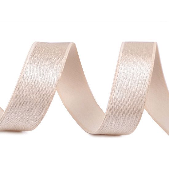 Elastic satinat / bretele sutien, lățime 20 mm - Crem foarte deschis (1 Metru) Elastic satinat / bretele sutien, lățime 20 mm - Crem foarte deschis (1 Metru)