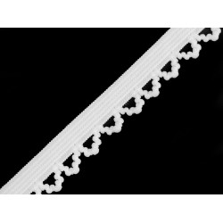 Elastic decorativ, lățime 10 mm - Alb (100 Metri)
