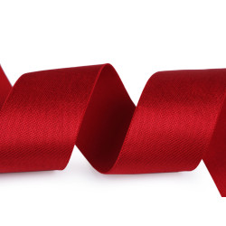 Elastic satinat, lățime 40 mm - Roșu (1 Metru)