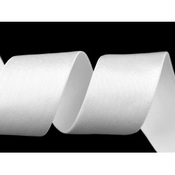 Elastic satinat, lățime 40 mm - Alb (1 Metru)
