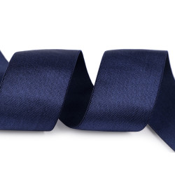 Elastic satinat, lățime 40 mm - Albastru închis (1 Metru)