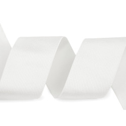 Elastic satinat, lățime 40 mm - Alb (1 Metru)