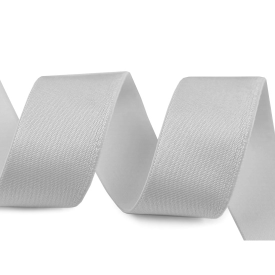 Elastic satinat, lățime 25 mm - Alb (45 Metri) Elastic satinat, lățime 25 mm - Alb (45 Metri)