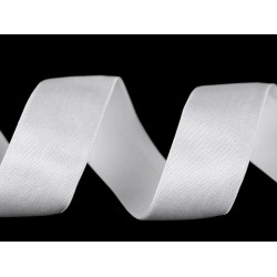Elastic satinat, lățime 25 mm - Alb (1 Metru)