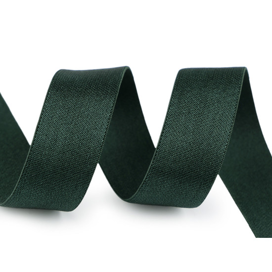 Elastic satinat, lățime 20 mm - Verde închis (45 Metri)