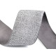 Elastic cu lurex, lățime 40 mm - Alb (1 Metru) Elastic cu lurex, lățime 40 mm - Alb (1 Metru)