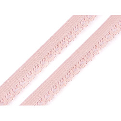 Elastic decorativ, lățime 15 mm - Roz antic deschis (100 Metri)