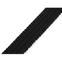 Elastic plisat, lățime 48 mm - Negru (1 Metru)