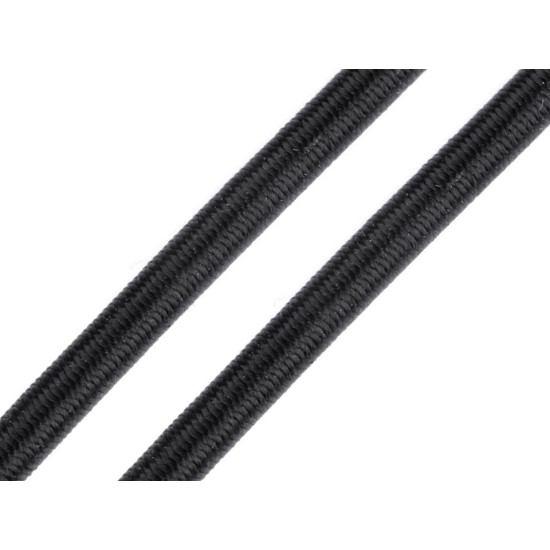 Elastic rotund, ø5 mm - Negru (90 Metri)
