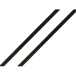 Elastic plat, lățime 4 mm - Negru (250 Metri)