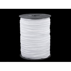 Elastic plat, lățime 3 mm - Alb (10 Metri)
