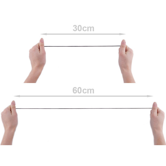 Elastic rotund, ø0,8 mm - Negru (500 Metri)