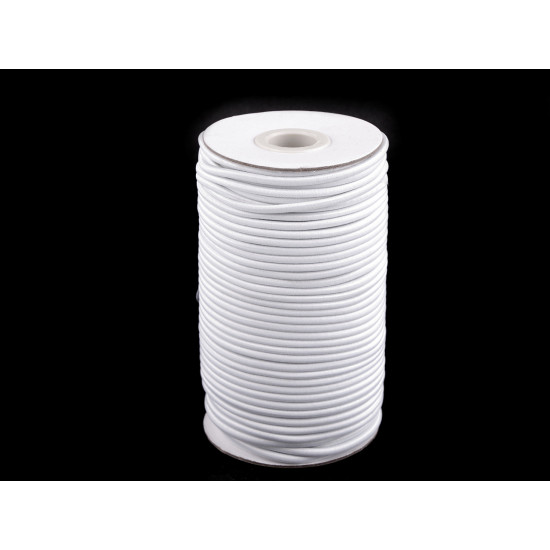 Elastic rotund, ø3 mm - Alb (200 Metri)