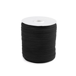 Elastic confecții,, lățime 4 mm - Negru (100 Metri)